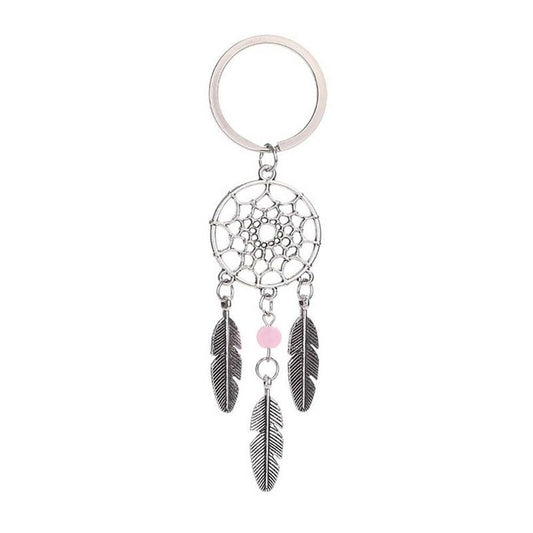 2 PCS Fashion Simple Dream Catcher Series Beads Keychain(Pink) by buy2fix