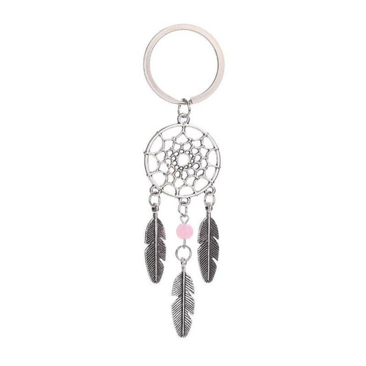 2 PCS Fashion Simple Dream Catcher Series Beads Keychain(Pink) by buy2fix
