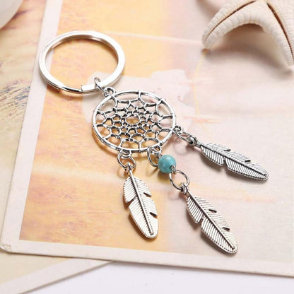 2 PCS Fashion Simple Dream Catcher Series Beads Keychain(Pink) by buy2fix