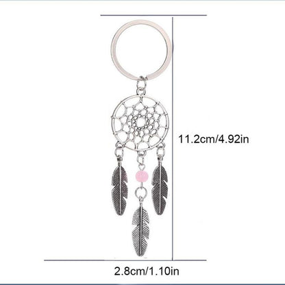 2 PCS Fashion Simple Dream Catcher Series Beads Keychain(Green) by buy2fix