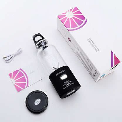 Multifunctional Juicer Rotatory Extractor Cup Portable USB Charge Juicer Blender with 6 Blades(Pink) - Electric juicers by buy2fix | Online Shopping UK | buy2fix