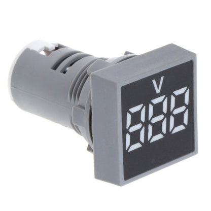 AD101-22VMS Mini AC 50-500V Voltmeter Square Panel LED Digital Voltage Meter Indicator(White) - Current & Voltage Tester by buy2fix | Online Shopping UK | buy2fix