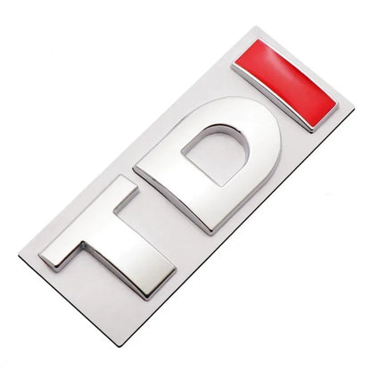 DIY TDI 3D Badge Emblem Decal Car Sticker, Random Color Delivery by buy2fix