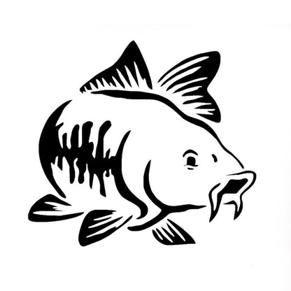 20 PCS Carp Fish Shape Window Car Sticker Reflective Car Styling Decoration(Black) by buy2fix