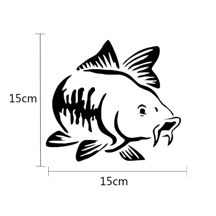 20 PCS Carp Fish Shape Window Car Sticker Reflective Car Styling Decoration(Black) by buy2fix