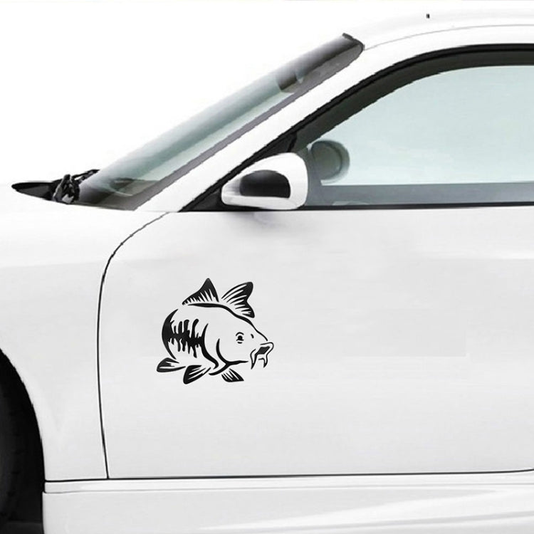 20 PCS Carp Fish Shape Window Car Sticker Reflective Car Styling Decoration(Black) by buy2fix
