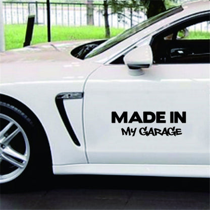 10 PCS MADE IN MY GARAGE Car Styling Stickers Decal Car Body Cool Covers, Size:17.8x5.9cm by buy2fix