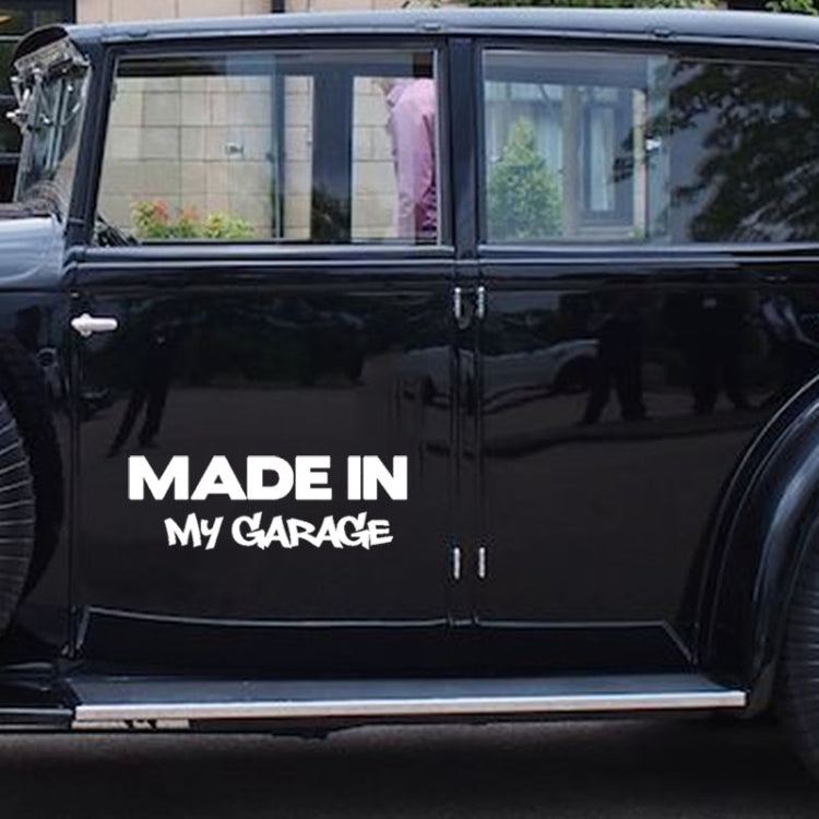 10 PCS MADE IN MY GARAGE Car Styling Stickers Decal Car Body Cool Covers, Size:17.8x5.9cm by buy2fix