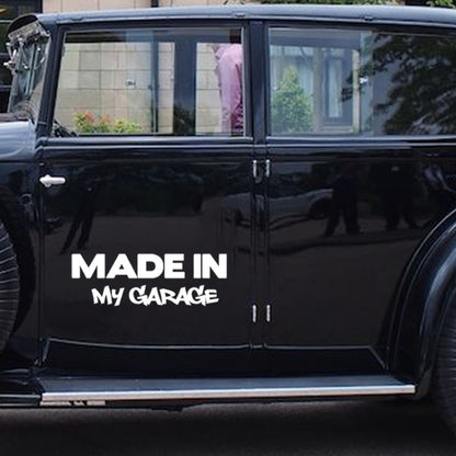 10 PCS MADE IN MY GARAGE Car Styling Stickers Decal Car Body Cool Covers, Size:17.8x5.9cm by buy2fix