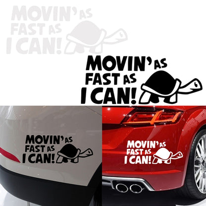 10 PCS Moving As Fast as I Can Pattern Reflective Decal Car Sticker, Size: 14.8x6cm(Silver) by buy2fix
