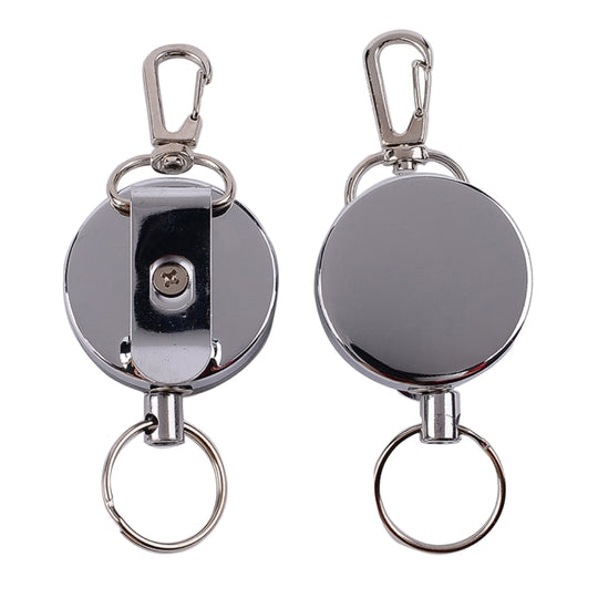 Resilience Steel Wire Rope Elastic Sporty Retractable Anti Lost Keychain