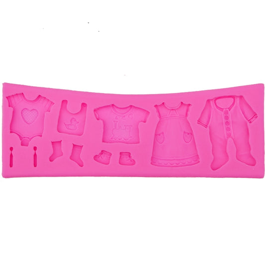 2 PCS Baking Mold Baby Shoes Fondant Cake Mold Kid Clothes Silicone DIY Chocolate West Point Mold - Food Molds by buy2fix | Online Shopping UK | buy2fix