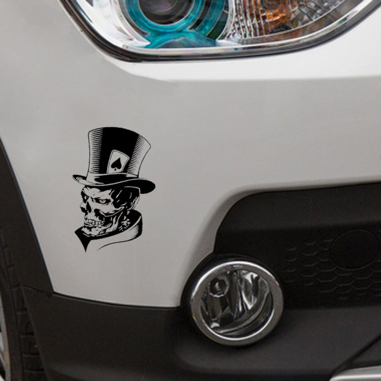 10 PCS Joker Skeleton Skull Playing Cards Poker Monster Hat Shape Vinyl Car Sticker, Size: 11.3x17.6cm (Black) - Decorative Sticker by buy2fix | Online Shopping UK | buy2fix