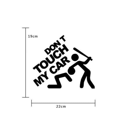 Dont Touch My Car Pattern Car Sticker Window Decal, Size: 22x19cm(White) - Decorative Sticker by buy2fix | Online Shopping UK | buy2fix