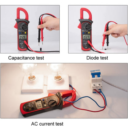 ANENG ST201 AC And DC Digital Clamp Multimeter Voltage And Current Measuring Instrument Tester(Red) - Digital Multimeter by ANENG | Online Shopping UK | buy2fix