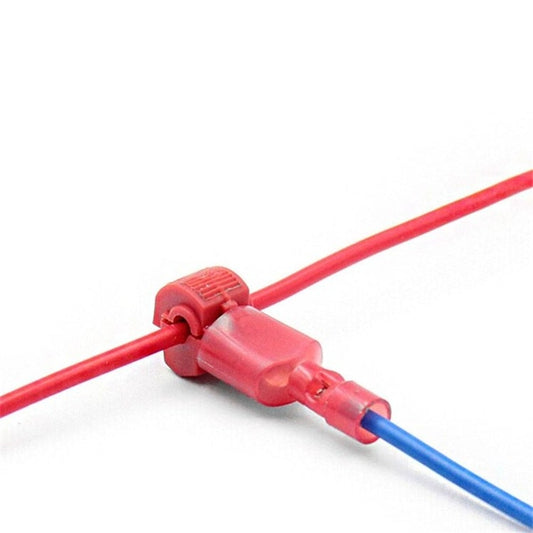 10 PCS T-type Quick-break Wire-free Fast Wire Terminal Clam(Red) - Connectors by buy2fix | Online Shopping UK | buy2fix