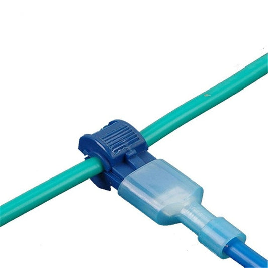 10 PCS T-type Quick-break Wire-free Fast Wire Terminal Clam(Blue) - Connectors by buy2fix | Online Shopping UK | buy2fix