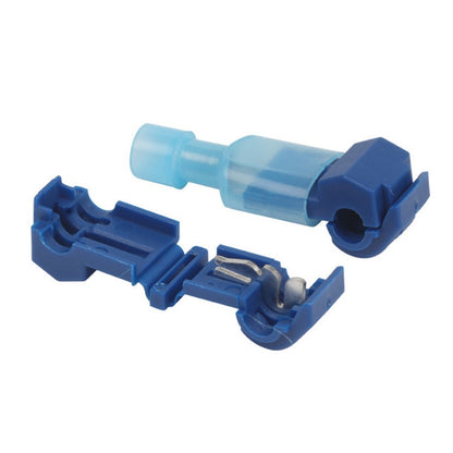 10 PCS T-type Quick-break Wire-free Fast Wire Terminal Clam(Blue) - Connectors by buy2fix | Online Shopping UK | buy2fix