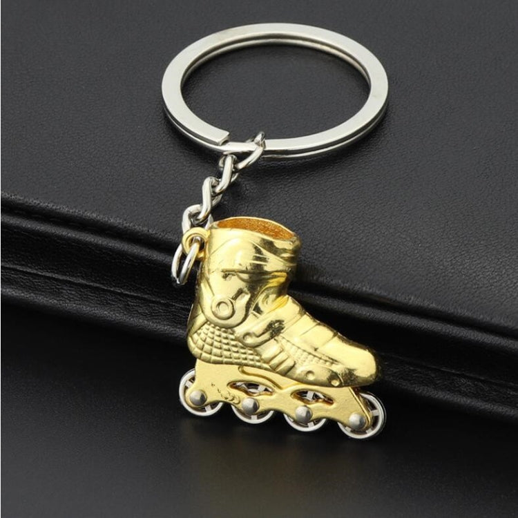 Creative Simulation Skates Keychain Personalized Pendant Gift(Gold) by buy2fix