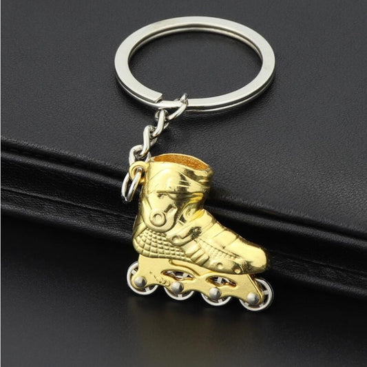 Creative Simulation Skates Keychain Personalized Pendant Gift(Gold) by buy2fix
