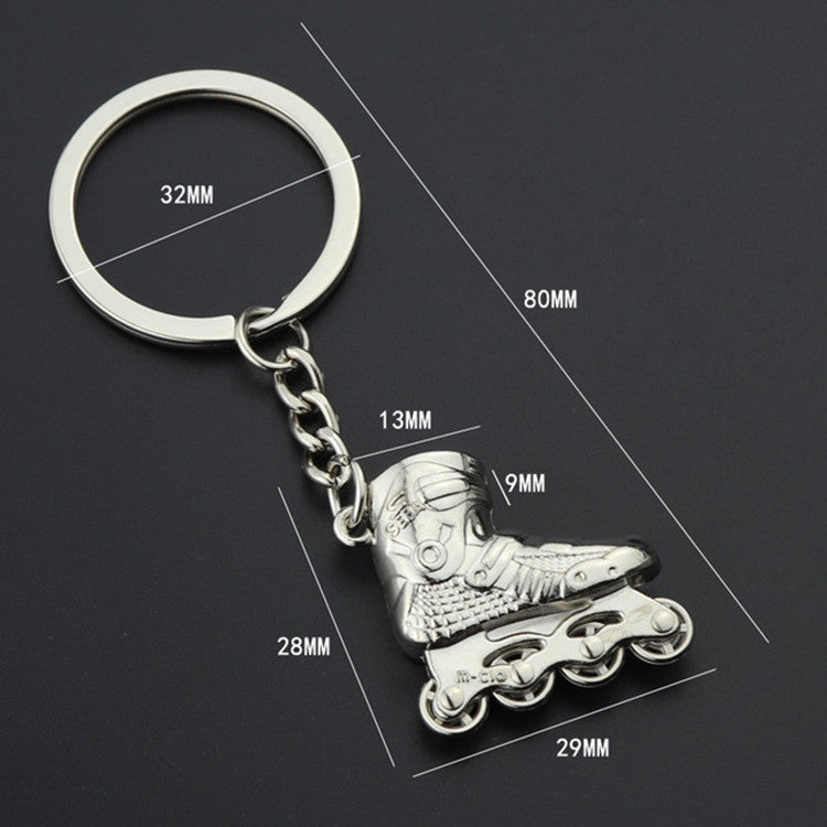 Creative Simulation Skates Keychain Personalized Pendant Gift(Gold) by buy2fix