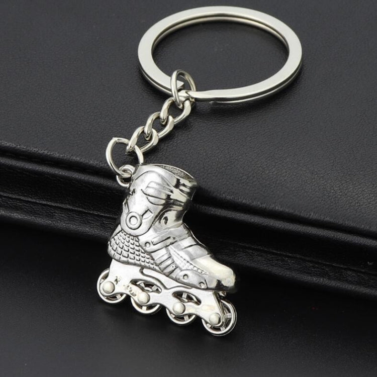 Creative Simulation Skates Keychain Personalized Pendant Gift(Silver) by buy2fix