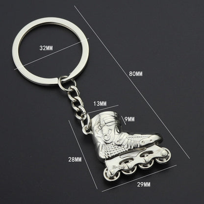 Creative Simulation Skates Keychain Personalized Pendant Gift(Silver) by buy2fix