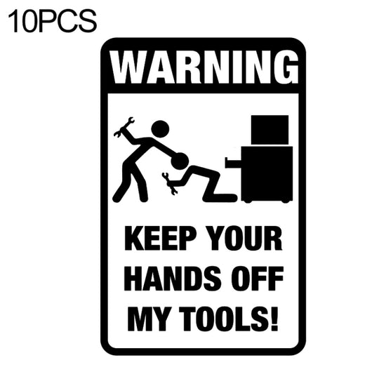 10 PCS QYPF Autocollant d'avertissement Funny Prank Autocollant de voiture Décoration en vinyle, Taille: 11,8 x 18,3 cm (Noir)
