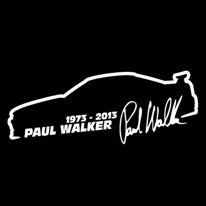 10 PCS Paul Walker Fashion Car Styling Vinyl Car Sticker, Size: 13x5cm(Black) by buy2fix
