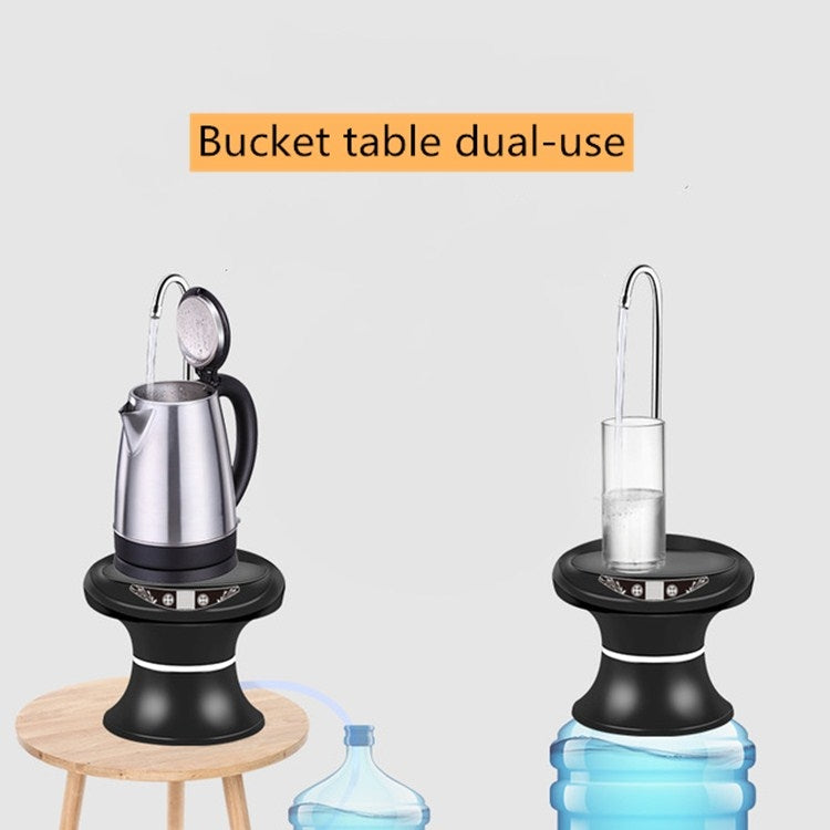 Tray Bucket Water Pump USB Rechargeable Wireless Electric Mineral Water Bucket Automatic Water Dispenser(Black) - Drinking Tools by buy2fix | Online Shopping UK | buy2fix