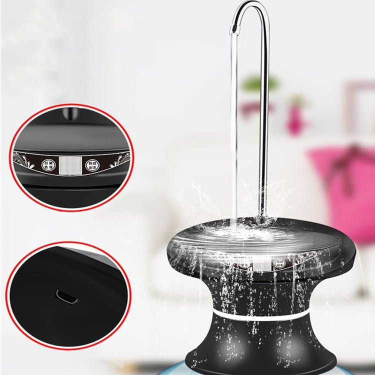 Tray Bucket Water Pump USB Rechargeable Wireless Electric Mineral Water Bucket Automatic Water Dispenser(Black) - Drinking Tools by buy2fix | Online Shopping UK | buy2fix