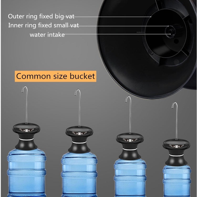 Tray Bucket Water Pump USB Rechargeable Wireless Electric Mineral Water Bucket Automatic Water Dispenser(Black) - Drinking Tools by buy2fix | Online Shopping UK | buy2fix