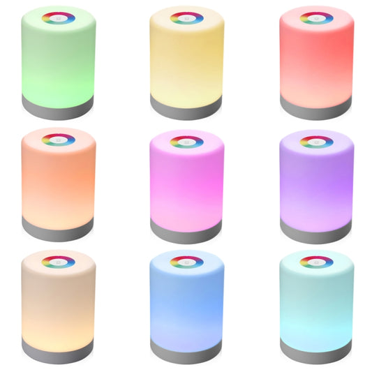 LED Touch Control Induction Dimmer Lamp Smart Dimmable RGB Color Change Rechargeable Bedside Night Light - Night Lights by buy2fix | Online Shopping UK | buy2fix