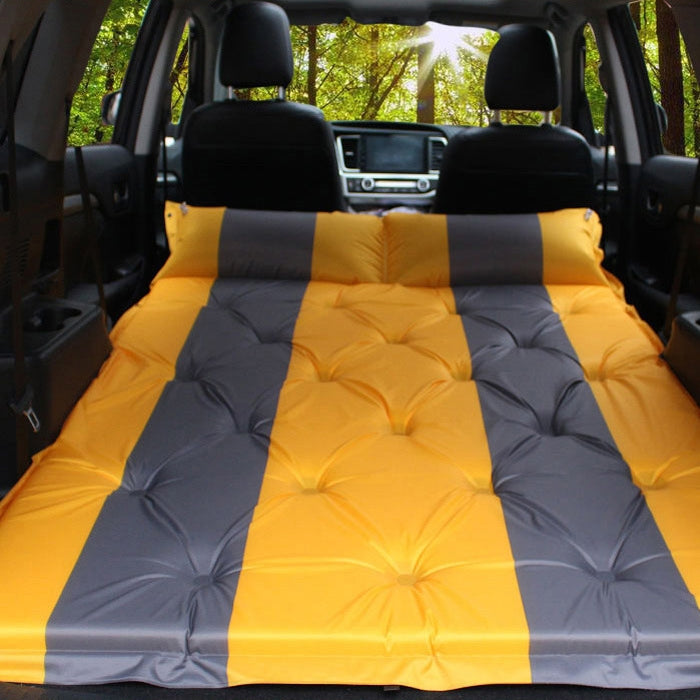 5cm Thick Inflatable Automatic SUV Car Inflatable Bed Travel Car Outdoor Air Mattress Bed Car Auto Sources Bed Travel Bed(Orange) by buy2fix