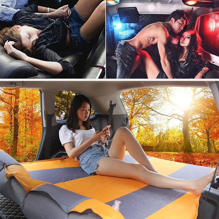 5cm Thick Inflatable Automatic SUV Car Inflatable Bed Travel Car Outdoor Air Mattress Bed Car Auto Sources Bed Travel Bed(Blue) by buy2fix
