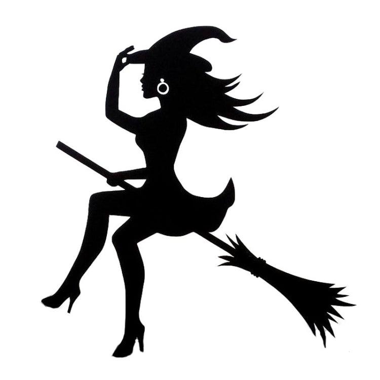 Sexy Witch Fashion Car Sticker Vinyl Decals Decor, Size: 15x14cm(Black) by buy2fix