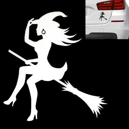 Sexy Witch Fashion Car Sticker Vinyl Decals Decor, Size: 15x14cm(Silver) by buy2fix