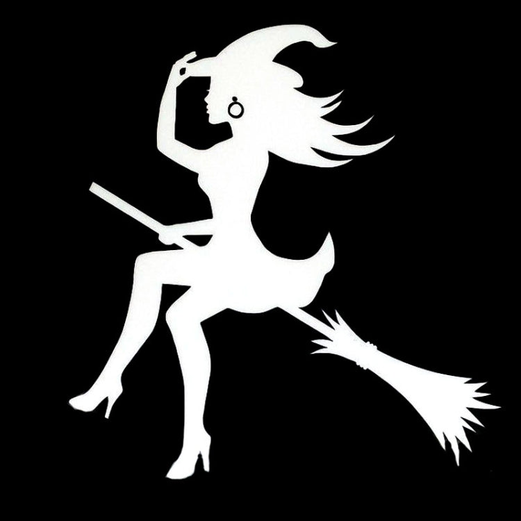 Sexy Witch Fashion Car Sticker Vinyl Decals Decor, Size: 15x14cm(Silver) by buy2fix