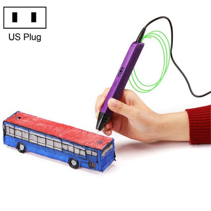 RP800A Childrens Educational Toys 3D Printing Pen, Plug Type:US Plug(Purple) by buy2fix
