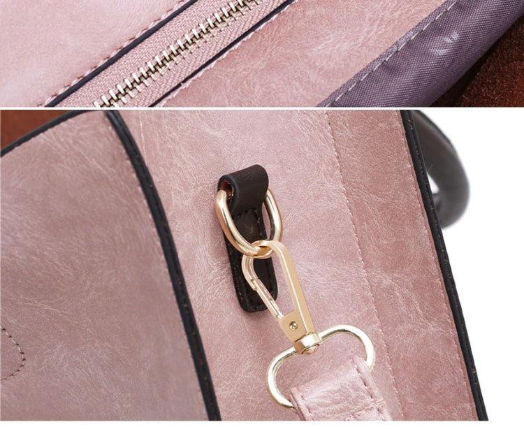 3 in 1 Leather Women Large Tote Bags Shoulder Bag Messenger Bag Purse(Brown) - Handbags by buy2fix | Online Shopping UK | buy2fix