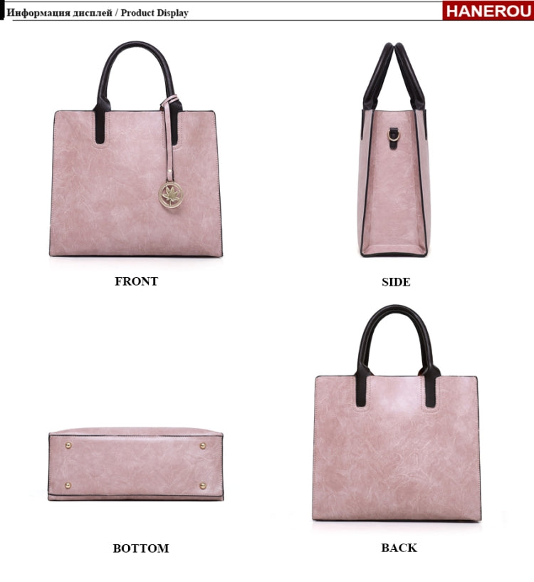 3 in 1 Leather Women Large Tote Bags Shoulder Bag Messenger Bag Purse(Brown) - Handbags by buy2fix | Online Shopping UK | buy2fix