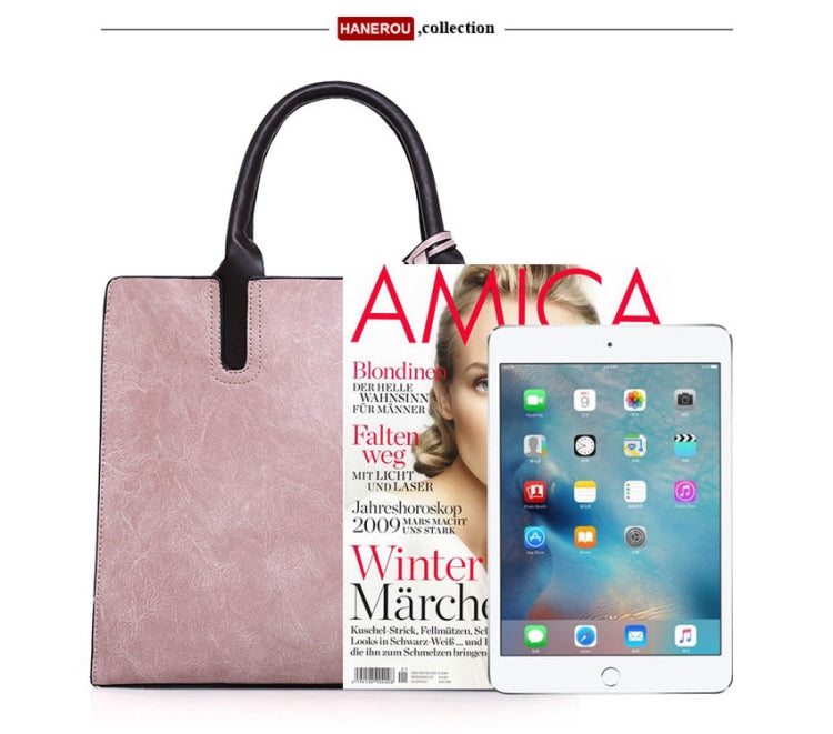 3 in 1 Leather Women Large Tote Bags Shoulder Bag Messenger Bag Purse(Brown) - Handbags by buy2fix | Online Shopping UK | buy2fix