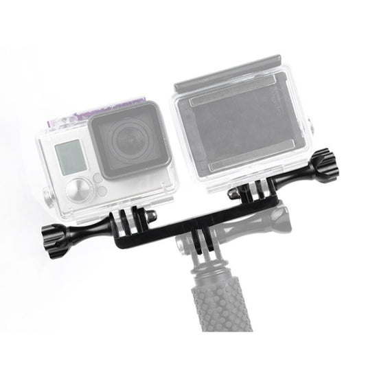 Double Bracket with Screw Mount Adapter for GoPro Hero11 Black / HERO10 Black /9 Black /8 Black /7 /6 /5 /5 Session /4 Session /4 /3+ /3 /2 /1, DJI Osmo Action and Other Action Cameras - Connection Mount by buy2fix | Online Shopping UK | buy2fix