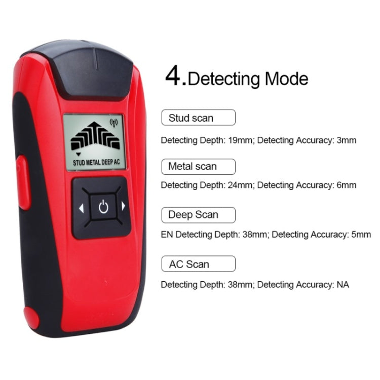 G120 Metal Wood Cable Wire Reinforced Tester Multifunctional Wall Metal Detection Instrument - Metal Detector by buy2fix | Online Shopping UK | buy2fix