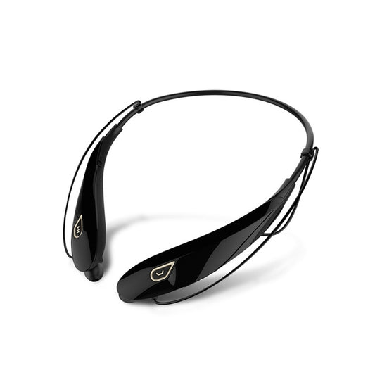 Large Capacity Battery Handsfree Sport Wireless Bluetooth Stereo Earphones with Mic(Black  gold) - Neck-mounted Earphone by buy2fix | Online Shopping UK | buy2fix