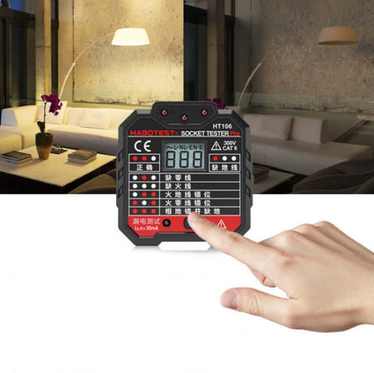 HT106 Socket Testers Voltage Test Detector Ground Line Neutral Line Live Line Leakage Electroscope(UK Plug) - Current & Voltage Tester by buy2fix | Online Shopping UK | buy2fix