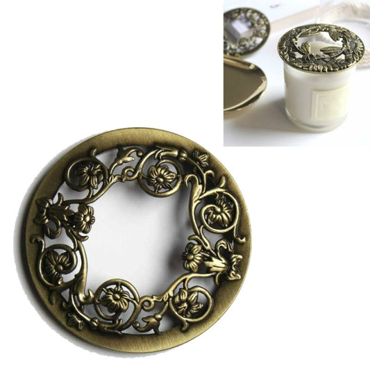 Built-in Wrought Iron Polythermal Anti-hanging Wall Scented Candle Zinc Alloy Smart Cover(Flower Section) - Candles & Candle Holders by buy2fix | Online Shopping UK | buy2fix