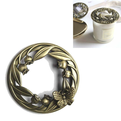 Built-in Wrought Iron Polythermal Anti-hanging Wall Scented Candle Zinc Alloy Smart Cover(3D Butterfly) - Candles & Candle Holders by buy2fix | Online Shopping UK | buy2fix