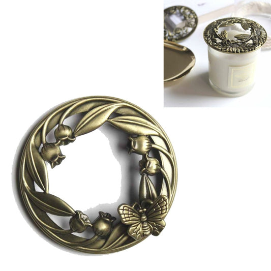 Built-in Wrought Iron Polythermal Anti-hanging Wall Scented Candle Zinc Alloy Smart Cover(3D Butterfly) - Candles & Candle Holders by buy2fix | Online Shopping UK | buy2fix
