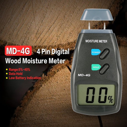 MD-4G 4 Pins Wood Moisture Meter Digital LCD Soil Grain Moisture Meters - PH & Moisture Meter by MD-4G | Online Shopping UK | buy2fix